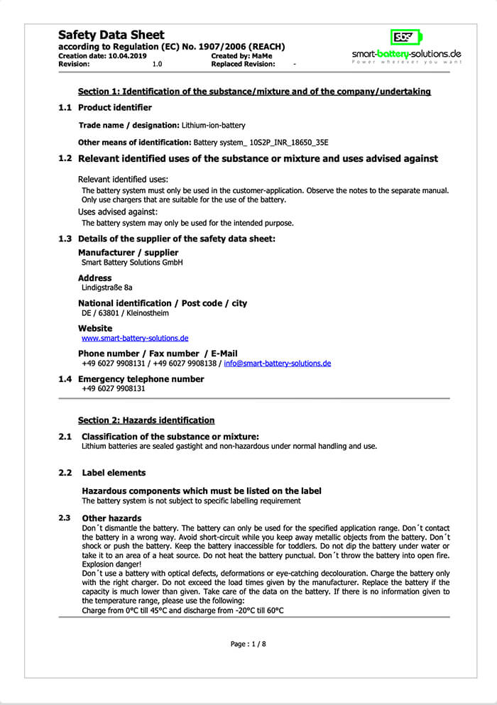 Safety Data Sheet